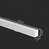 Oprawa V-TAC LED linear SAMSUNG CHIP 40W CCT zwieszana 120cm biała VT-7-44 3000K+4000K+6400K 3400lm 5 lat gwarancji